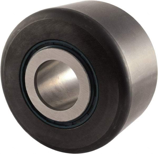 RBC Bearings - 1-1/8" Bore, 3-1/2" Roller Diam x 2" Roller Width, Carbon Steel Sealed Yoke Cam Follower - 36,100 Lb Dynamic Load Capacity, 2-1/16" Overall Width - Caliber Tooling