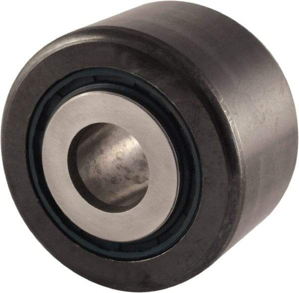 RBC Bearings - 3/4" Bore, 2-1/2" Roller Diam x 1-1/2" Roller Width, Carbon Steel Sealed Yoke Cam Follower - 16,800 Lb Dynamic Load Capacity, 1-9/16" Overall Width - Caliber Tooling