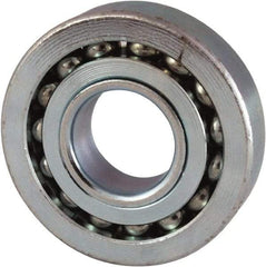 Nice - 1" Bore Diam, 2" OD, Open Unground Full Complement Radial Ball Bearing - 1/2" Wide, 1 Row, Round Bore, 1,737 Lb Dynamic Capacity - Caliber Tooling