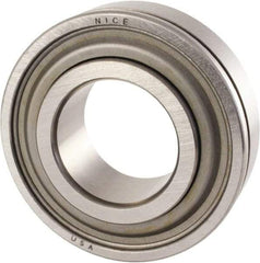 Nice - 5/8" Bore Diam, 1-3/4" OD, Double Seal Precision Ground Radial Ball Bearing - 5/8" Wide, 1 Row, Round Bore, 1,025 Lb Static Capacity, 2,595 Lb Dynamic Capacity - Caliber Tooling