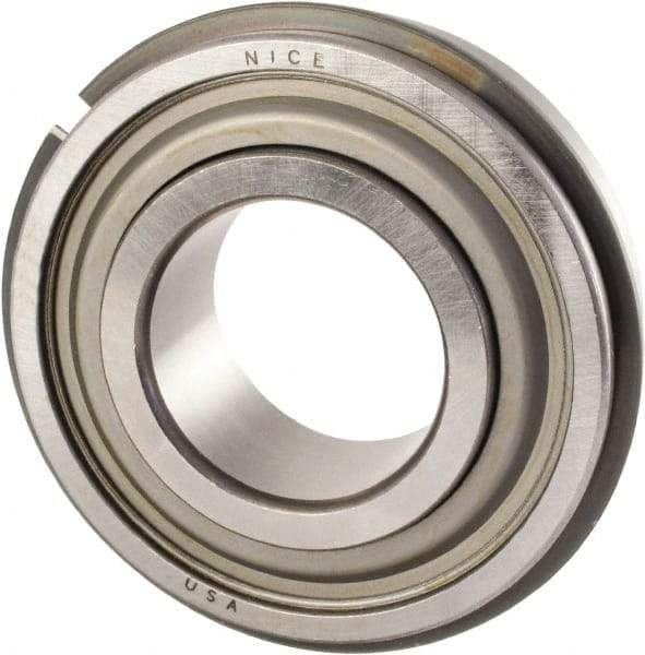 Nice - 5/8" Bore Diam, 1-3/4" OD, Double Seal Precision Ground Radial Ball Bearing - 5/8" Wide, 1 Row, Round Bore, 1,025 Lb Static Capacity, 2,595 Lb Dynamic Capacity - Caliber Tooling