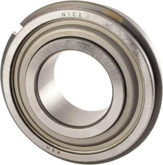 Nice - 1/2" Bore Diam, 1-3/4" OD, Double Seal Precision Ground Radial Ball Bearing - 5/8" Wide, 1 Row, Round Bore, 1,025 Lb Static Capacity, 2,595 Lb Dynamic Capacity - Caliber Tooling