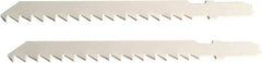 Disston - 6" Long, 6 Teeth per Inch, Carbon Steel Jig Saw Blade - Toothed Edge, 0.067" Thick, U-Shank, Raker Tooth Set - Caliber Tooling