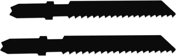 Disston - 2-3/4" Long, 14 Teeth per Inch, Carbon Steel Jig Saw Blade - Toothed Edge, 0.067" Thick, U-Shank, Raker Tooth Set - Caliber Tooling