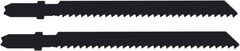 Disston - 2-3/4" Long, 8 Teeth per Inch, Carbon Steel Jig Saw Blade - Toothed Edge, 0.067" Thick, U-Shank, Raker Tooth Set - Caliber Tooling