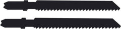 Disston - 3-1/2" Long, 10 Teeth per Inch, Carbon Steel Jig Saw Blade - Toothed Edge, 0.067" Thick, U-Shank, Raker Tooth Set - Caliber Tooling