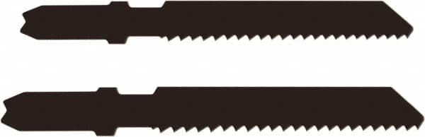 Disston - 3-1/8" Long, 12 Teeth per Inch, Carbon Steel Jig Saw Blade - Toothed Edge, 0.067" Thick, U-Shank, Raker Tooth Set - Caliber Tooling