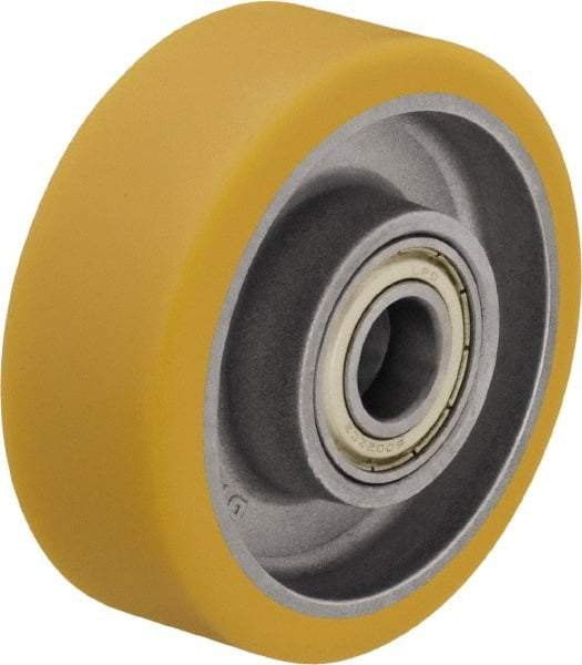 Blickle - 5 Inch Diameter x 1-37/64 Inch Wide, Polyurethane-Elastomer Blickle Extrathane Caster Wheel - 770 Lb. Capacity, 19/32 Inch Axle Diameter, Ball Bearing - Caliber Tooling