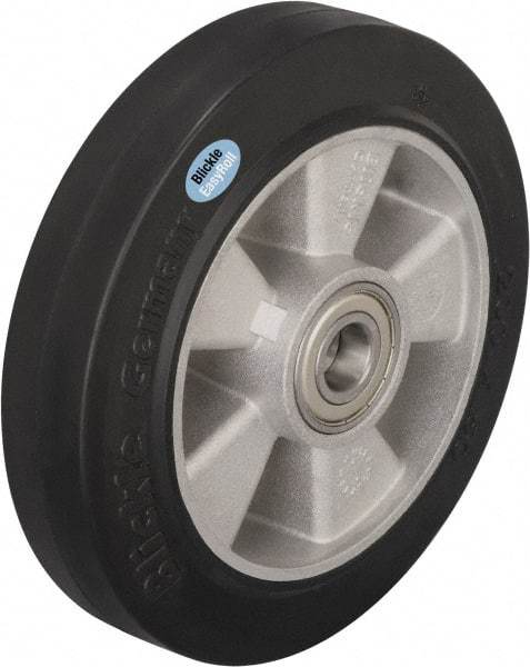 Blickle - 5-1/2 Inch Diameter x 1-37/64 Inch Wide, Solid Rubber Caster Wheel - 594 Lb. Capacity, 25/32 Inch Axle Diameter, Ball Bearing - Caliber Tooling