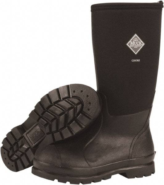 Honeywell - Men's Size 12 Wide Width Reinforced Knee Boot - Black, Neoprene Upper, Rubber Outsole, 16" High, Pull-On - Caliber Tooling