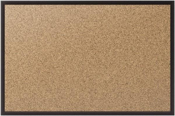 Quartet - 48" Wide x 36" High Open Cork Bulletin Board - Natural (Color) - Caliber Tooling