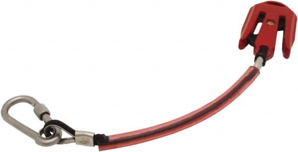 Proto - 10-1/2" Tethered Tool Lanyard - Skyhook Connection, 11" Extended Length, Orange - Caliber Tooling