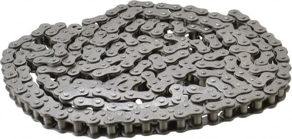 Morse - 1/2" Pitch, ANSI 40, Low Maintenance Roller Chain - Chain No. 40, 10 Ft. Long, 5/16" Roller Diam, 5/16" Roller Width - Caliber Tooling