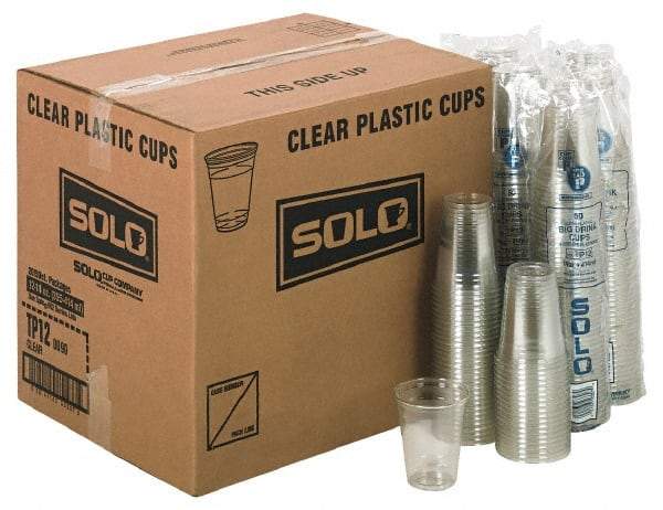 Solo - Solo Plastic Cold Cups, 12 oz Clear - Plastic Cold Cups, 12 Ounce Clear - Caliber Tooling