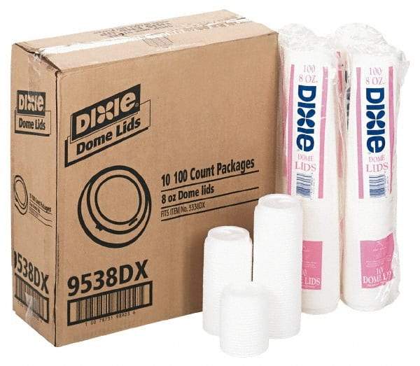 Dixie - Dixie Dome Drink-Thru Lids for 8 oz Hot Cups - White - Caliber Tooling