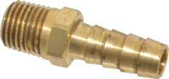 Parker - 1/4 NPT Thread Hose Barb x Male NPT Connector - 3/8" ID Hose x 0.415" OD Hose, Lead Free Brass - Caliber Tooling