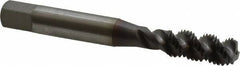 OSG - 5/16-24 UNF 3 Flute 3B Bottoming Spiral Flute Tap - High Speed Steel, TiCN Finish, 2-23/32" OAL, Right Hand Flute, Right Hand Thread, H3, Series 107 - Caliber Tooling