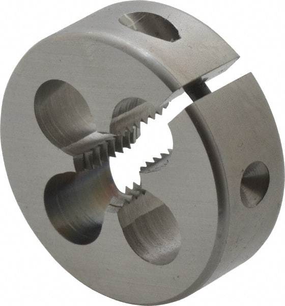 OSG - M7x1.00 Metric Coarse Thread, High Speed Steel Round Die - 9mm Thick, Right Hand Thread, Series 135, Adjustable - Exact Industrial Supply