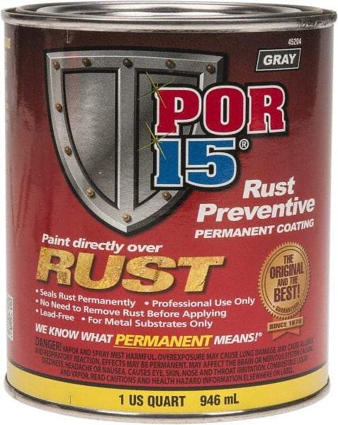 POR-15 - 1 Quart, Gray, Rust Preventative Paint - Comes in Can - Caliber Tooling