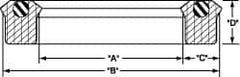 Value Collection - 4" Inside Diam x 5" Outside Diam Lip Seal Type B - 3/4" High, Polyurethane - Caliber Tooling