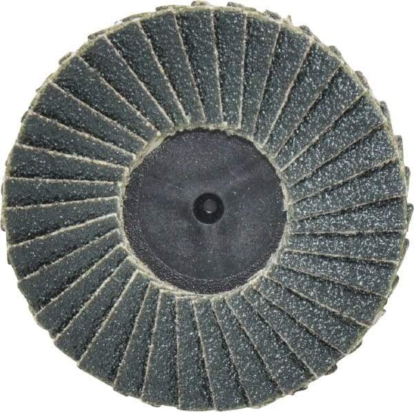 Garryson - 80 Grit, 2" Disc Diam, Type 27 Zirconia Alumina Flap Disc - 30,000 Max RPM, Nylon Backing, Quick Change Type R Attaching System, Coated - Caliber Tooling