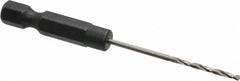 Cle-Line - 1/16" High Speed Steel, 118° Point, Hex Shank Maintenance Drill Bit - Caliber Tooling