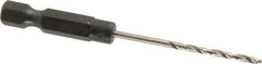 Cle-Line - 5/64" High Speed Steel, 118° Point, Hex Shank Maintenance Drill Bit - Caliber Tooling