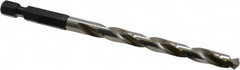 Cle-Line - 1/4" High Speed Steel, 118° Point, Hex Shank Maintenance Drill Bit - Caliber Tooling