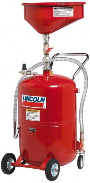 Lincoln - Oil Drain Containers Type: Pressurized Evacuation Drain w/Casters Container Size: 20 Gal. - Caliber Tooling