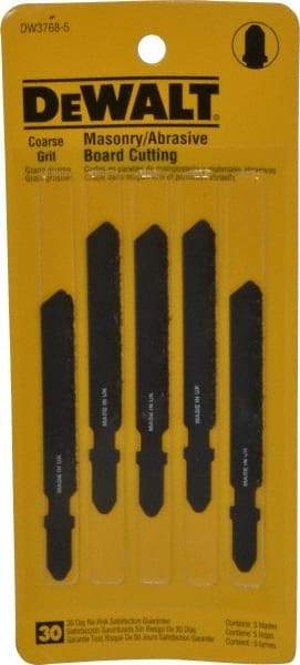 DeWALT - 3" Long, Carbide Grit Jig Saw Blade - Continuous Edge, 0.3" Wide x 0.06" Thick, T-Shank - Caliber Tooling