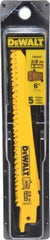 DeWALT - 6" Long, Bi-Metal Reciprocating Saw Blade - Tapered Profile, 5 to 8 TPI, Toothed Edge, Universal Shank - Caliber Tooling