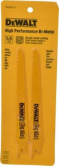 DeWALT - 6" Long, Bi-Metal Reciprocating Saw Blade - Tapered Profile, 5 to 8 TPI, Toothed Edge, Universal Shank - Caliber Tooling