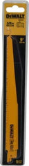 DeWALT - 9" Long, Bi-Metal Reciprocating Saw Blade - Tapered Profile, 5 to 8 TPI, Toothed Edge, Universal Shank - Caliber Tooling