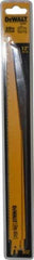 DeWALT - 12" Long, Bi-Metal Reciprocating Saw Blade - Tapered Profile, 5 to 8 TPI, Toothed Edge, Universal Shank - Caliber Tooling