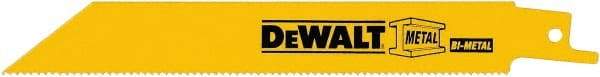 DeWALT - 4" Long, Bi-Metal Reciprocating Saw Blade - Straight Profile, 14 TPI, Toothed Edge, Universal Shank - Caliber Tooling