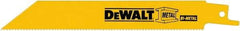 DeWALT - 6" Long, Bi-Metal Reciprocating Saw Blade - Straight Profile, 14 TPI, Toothed Edge, Universal Shank - Caliber Tooling