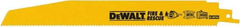 DeWALT - 6" Long, Bi-Metal Reciprocating Saw Blade - Straight Profile, 14 TPI, Toothed Edge, Universal Shank - Caliber Tooling