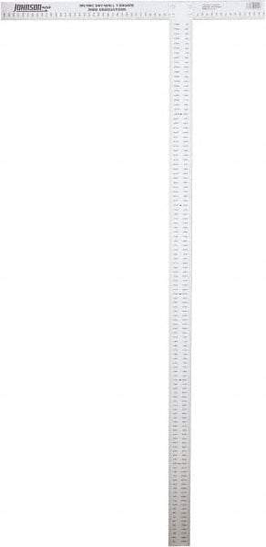 Johnson Level & Tool - 47" Blade Length x 1-1/2" Blade Width, 22" Base Length x 2" Base Width Aluminum Square - 0.008" Accuracy - Caliber Tooling