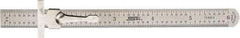 SPI - 6" Long, 1/64, 1/32", Decimal Equivalency Table Graduation, Flexible Stainless Steel Rule - 10R/D Graduation Style, 1/2" Wide, Silver, Brushed Finish - Caliber Tooling