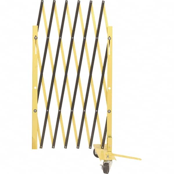 Illinois Engineered Products - 40" High Portable Barrier Gates - Galvanized Steel, Yellow/Black - Caliber Tooling