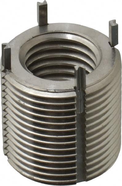 Recoil - M20x2.50 Internal, M30x2.00 External, 30mm Insert Length, Heavy Duty Keylocking Thread Inserts - Stainless Steel, Passivated Finish, Grade 303 - Exact Industrial Supply