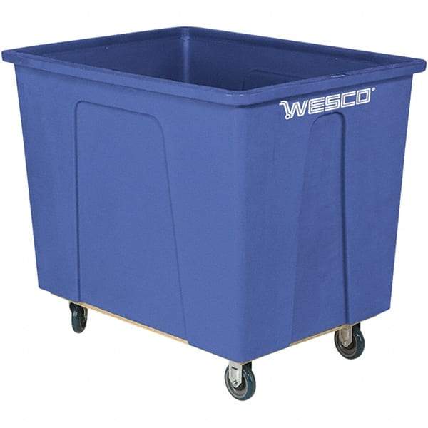 Wesco Industrial Products - 450 Lb Load Capacity, 8 Bushels, Plastic Box Truck - 24" Wide x 35" Long x 29-3/4" High, Blue - Caliber Tooling