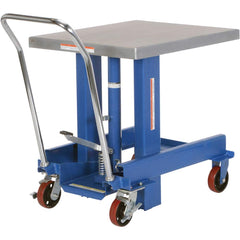 Vestil - Lifting Tables; Type: Lift Table ; Lift Style: Post ; Style: Foot Pump ; Load Capacity (Lb.): 2000.000 ; Minimum Height (Inch): 30-1/2 ; Lift Height (Inch): 48 - Exact Industrial Supply