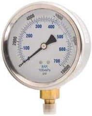 Value Collection - Hydraulic Pressure Gages & Adapters Type: Liquid-Filled Gauge Pressure Rating: 0 - 15000 - Caliber Tooling