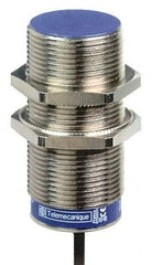 Telemecanique Sensors - 15mm Detection, Cylinder Shielded, Inductive Proximity Sensor - 2 Wires, IP68, IP69K, 24 to 240 VAC/VDC, M30x1.5 Thread, 2.44 Inch Long - Caliber Tooling