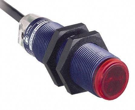 Telemecanique Sensors - Cable Connector, 15m Nominal Distance, Shock and Vibration Resistant, Through Beam Photoelectric Sensor - 12 to 24 VDC, 500 Hz, PBT, 46mm Long x 18mm Wide x 7 Inch High - Caliber Tooling