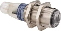 Telemecanique Sensors - 4 Pin M12 Connector, 0.1m Nominal Distance, Shock and Vibration Resistant, Diffused Photoelectric Sensor - 12 to 24 VDC, 500 Hz, Nickel Plated Brass, 2.36 Inch Long x 0.71 Inch Wide - Caliber Tooling