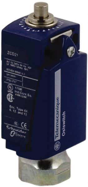 Telemecanique Sensors - SPDT, NC/NO, 240 VAC, 250 VDC, Screw Terminal, End Plunger Actuator, General Purpose Limit Switch - 1, 2, 4, 6, 12, 13 NEMA Rating, IP66, IP67 IPR Rating - Caliber Tooling