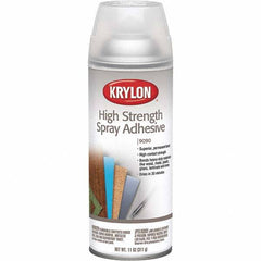 Krylon - 11 oz Aerosol Clear Spray Adhesive - High Tack, 120°F Heat Resistance, 15 Sq Ft Coverage, High Strength Bond, 120 min Max Bonding Time, Flammable - Caliber Tooling