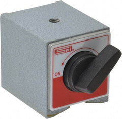 SPI - 2-1/4" Long x 2" Wide x 2-1/8" High Magnetic Indicator Base with On/Off Switch - 160 Lb Magnetic Pull - Caliber Tooling